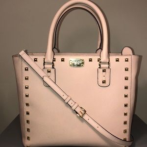 Michael Kors Sandine Studded Zip Tote- Blush Pink